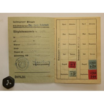 Mitgliedskarte des Reichsluftschutzbundes Landesgruppe Ostmark. Espenlaub militaria
